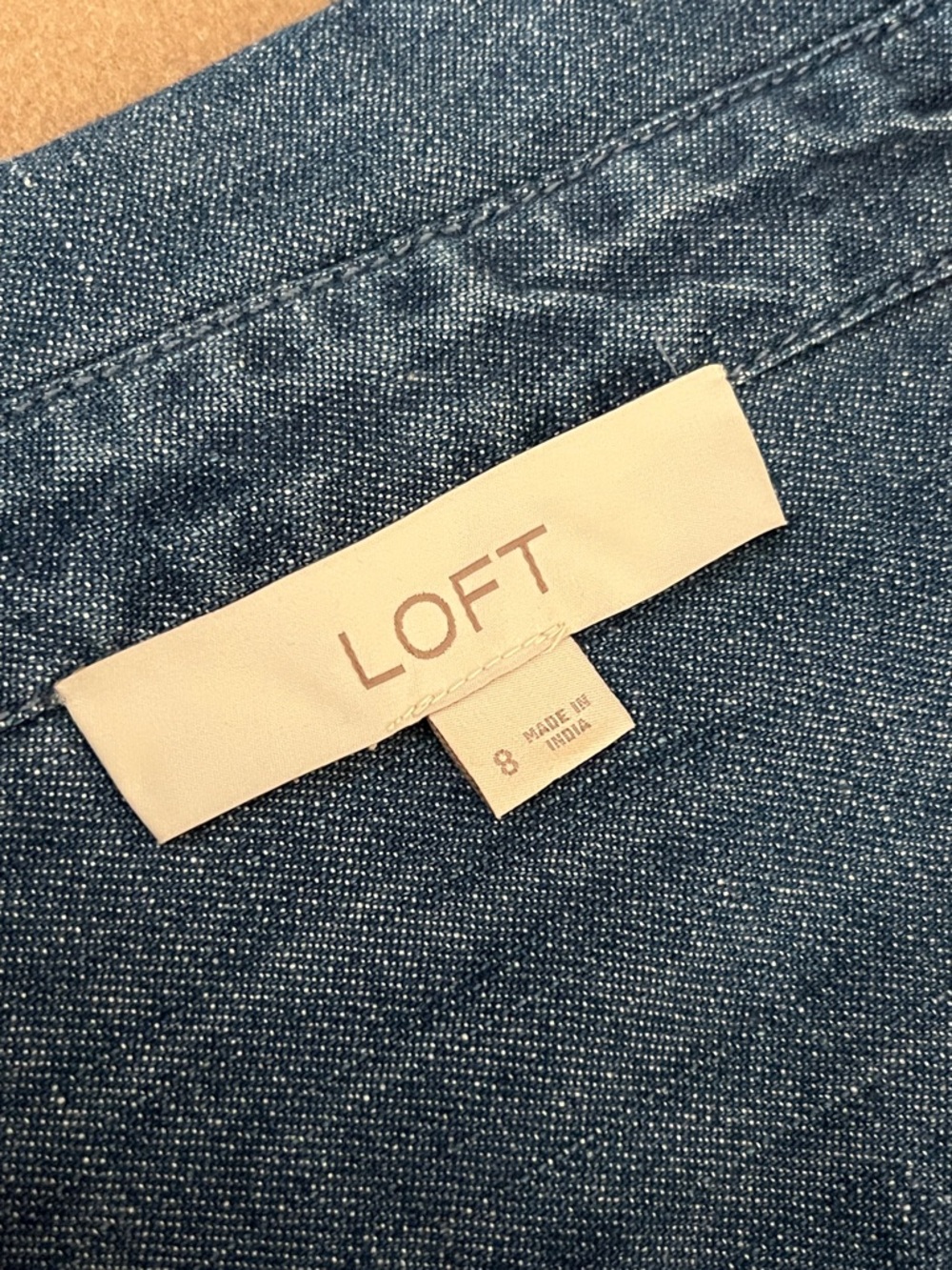 Loft Denim Chambray Seamed Midi Pocket Shirtdress - 8 - Picture 7 of 10